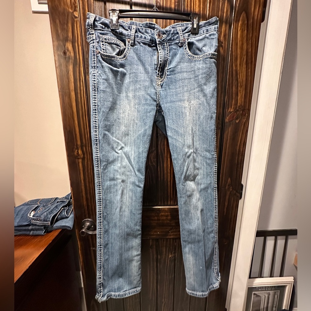 Cowgirl Tuff Blue Straight Leg Jeans
